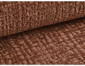 Terrakotta színű kárpitozott ágyneműtartós franciaágy ágyráccsal 160x200 cm Noho – Makamii