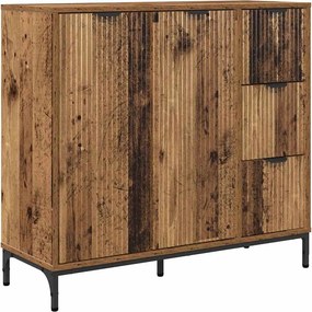 vidaXL Széf fiókkal Öreg fa 89,5 x 33 x 82 cm Faanyag
