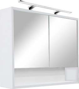 Luna 80 felső tükrös szekrény fehér