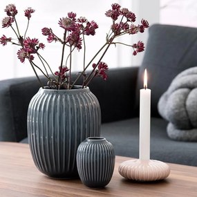 Hammershoi antracitszürke agyagkerámia váza, ⌀ 8,5 cm - Kähler Design