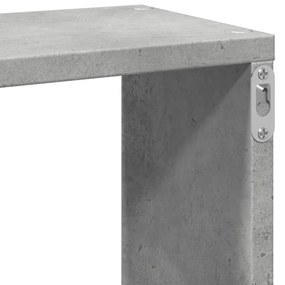 betonszürke szerelt fa fali polc 167,5 x 18 x 68 cm