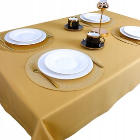 Abrosz Asztalra Panama 110x160 Arany Foltálló Sima Dekoratív