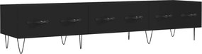 vidaXL fekete szerelt fa TV-szekrény 150 x 36 x 50 cm