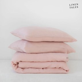 Világos rózsaszín egyszemélyes len ágyneműhuzat 140x200 cm – Linen Tales