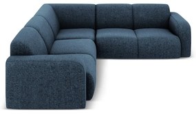 Sötétkék sarokkanapé (variálható-L alakú) Molino – Micadoni Home
