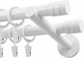 Fém Függönykarnis Dupla 19 mm Fehér 300 cm Maró