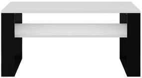 Drohmo MIX 1P dohányzóasztal, 90x50x58 cm, fehér-fekete