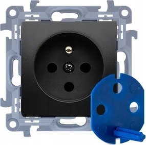 Simon 10 Data aljzat jogosultsĂĄgkulccsal 16A Fekete Matt CGD1.01/49