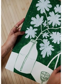 Poszter 30x40 cm Blue Flowers &amp; Red Wine – Anouk van Cleef – The Poster Club