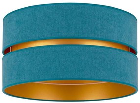 Duolla - Mennyezeti lámpa DUO 1xE27/40W/230V átm. 40 cm türkiz/arany
