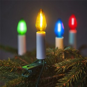 Felicia LED Filament karácsonyfaégő, színes készlet  SV-16, 16 izzós