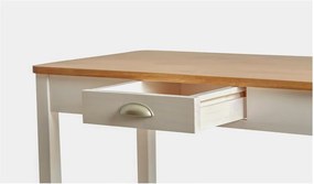 Caya fehér bárasztal 2 db székkel, tömör borovi fenyőből - Marckeric