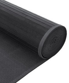 négyszögletű szürke bambusz szőnyeg 60 x 200 cm