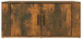 Füstös tölgy színű szerelt fa dohányzóasztal 80 x 50 x 36 cm