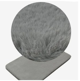 Erga Mola, extra puha mikroszálas fürdőszobai szőnyeg 80x50 cm, szürke, ERG-08375