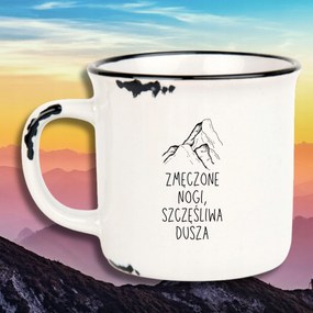 Bögre Fehér Retro Vicces Ajándék Fáradt Lábak