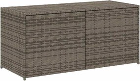 vidaXL szürke polyrattan kerti tárolóláda 283 L