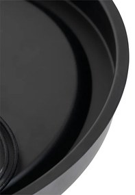 Klasszikus mennyezeti lámpa fekete opál üveggel 35 cm IP44 - Nohmi