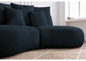 Sötétkék buklé szövet kanapé 260 cm Saint-Germain – Bobochic Paris