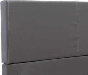 szürke műbőr ágykeret 120 x 200 cm