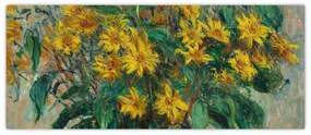 Kép - Claude Monet, Jerusalem Artichoke Flowers, reprodukciók (120x50 cm)