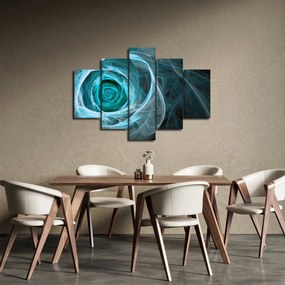 Kép - Absztrakt rózsaszín kék fekete háttérrel (150x105 cm)