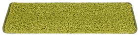 15 db zöld lépcsőszőnyeg, téglalap alakú széllel, 65 x 21 x 4 cm