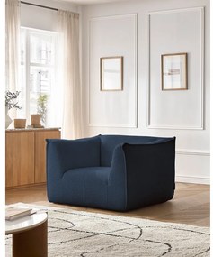 Sötétkék buklé fotel Giorgia – Bobochic Paris