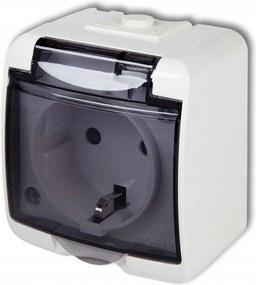 Schuko falra szerelhetĆ aljzat GHE-1sd Junior Karlik flip-flop aljzat