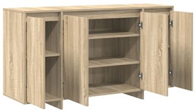 tölgy oldalszekrény Sonoma tölgy Mérnöki fa 135 x 41 x 75 cm