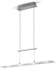 Szürke LED függőlámpa üveg búrával Milos – Trio