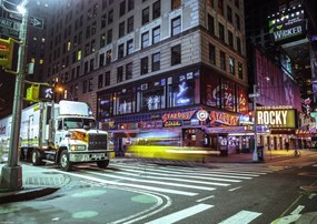 Poszter 42x29,7cm Times square és Broadway éjszaka New York, Assaf Frank