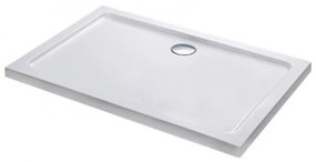 Modena Slim aszimmetrikus szögletes akril zuhanytálca, 80x100x5,5 cm-es méretben