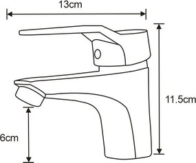 Mexen Caro mosdócsaptelep, fekete, 746600-70