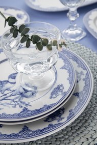 26 részes porcelán étkészlet kék-fehér