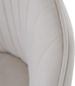 Design fotel, bézses szürke Velvet szövet, AURIL
