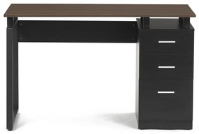 Irodai asztal 3218 OAK, fekete és tölgy