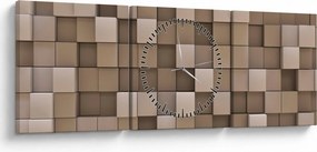 Kép - bézs kocka (órával) (90x30 cm)