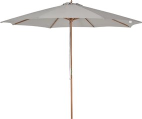 Outsunny Napernyő Ø 300 cm, UV védelemmel ellátott napernyő, fából készült erkélyi napernyő, stabil piaci napernyő, napvédelem a strandra, teraszra, k