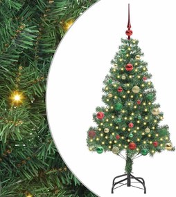 vidaXL Karácsonyfa 150 LED-del állvánnyal Zöld 150 cm PVC