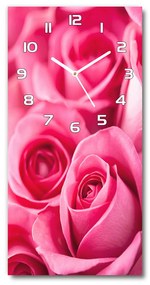 Négyszögletes fali üvegóra Rózsaszín rózsa pl_zsp_30x60_f_62775454