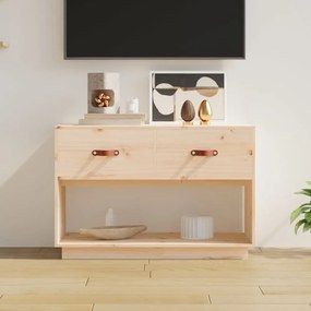 tömör fenyőfa TV-szekrény 90x40x60 cm