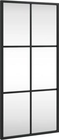 vidaXL fekete téglalap alakú vas fali tükör 30 x 60 cm