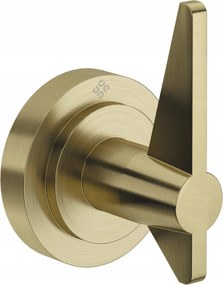 Fürdőszobai akasztó szimpla, szálcsiszolt sárgaréz, 304 acél, 75mm