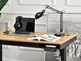 PC asztal Osto 120 (fekete tölgy + fekete). Akció -15%. 1109815