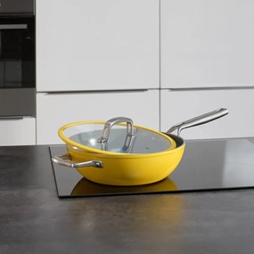 Wok serpenyő fedővel-kerámia felülettel ø 28 cm Meda 3.0 – FABINI