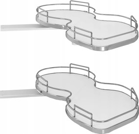 Nuvola polc Hafele fehér alj króm 450 Bal