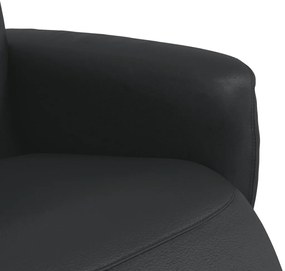 vidaXL fekete műbőr dönthető fotel lábtartóval