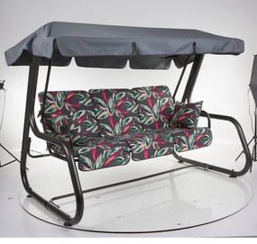 Sötétszürke fém kerti hintaágy Rimini – Dajar