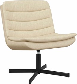 vidaXL Forgószék Krém 63 x 75 x 76 cm szövet
